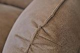 B-Ware KAWOLA Sofa DAVITO Ecksofa Lederimitat im Vintagelook braun Recamiere links