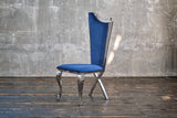 B-Ware KAWOLA Stuhl AMALIA Esszimmerstuhl Barock Velvet blau