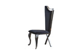 B-Ware KAWOLA Stuhl AMALIA Esszimmerstuhl Barock Velvet schwarz