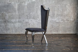 B-Ware KAWOLA Stuhl AMALIA Esszimmerstuhl Barock Velvet schwarz