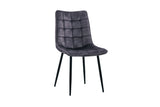 B-Ware KAWOLA Stuhl CLARA Esszimmerstuhl Velvet anthrazit