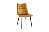 B-Ware KAWOLA Stuhl CLARA Esszimmerstuhl Velvet cognac