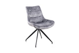 B-Ware KAWOLA Stuhl ENYA Esszimmerstuhl Velvet grau