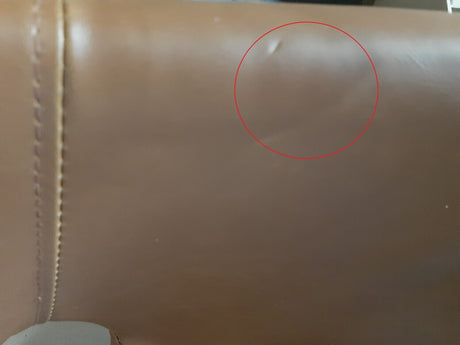 B-Ware KAWOLA Stuhl QUEN Drehstuhl Kunstleder braun
