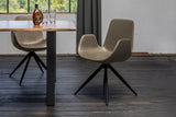 B-Ware KAWOLA Stuhl QUEN Drehstuhl Kunstleder grau