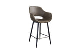 KAWOLA Barhocker ZAJA Barstuhl Sitzhöhe 76 cm Microfaser oliv