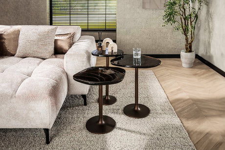 KAWOLA Beistelltisch DARI XL Glas kupfer