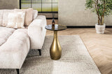 KAWOLA Beistelltisch MOKKA Glas gold, 40 x 40