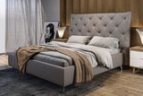 KAWOLA Bett ANNY Polsterbett Leder grau, 200 x 180 cm, 146