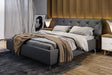 KAWOLA Bett ANNY Polsterbett Leder schwarz, 200 x 140 cm, 111