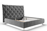 KAWOLA Bett ANNY Polsterbett Velvet grau