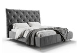 KAWOLA Bett ANNY Polsterbett Velvet grau