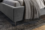 KAWOLA Bett ANNY Polsterbett Velvet grau