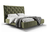 KAWOLA Bett ANNY Polsterbett Velvet olivgrün
