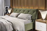 KAWOLA Bett ANNY Polsterbett Velvet olivgrün