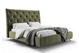 KAWOLA Bett ANNY Polsterbett Velvet olivgrün