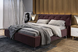 KAWOLA Bett ANNY Polsterbett Velvet purple, 200 x 200 cm, 111