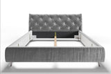 KAWOLA Bett ANNY Polsterbett Velvet silber