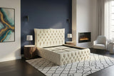 KAWOLA Bett BERTINI Polsterbett Velvet creme mit Lattenrost