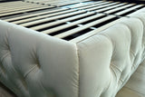KAWOLA Bett BERTINI Polsterbett Velvet creme mit Lattenrost