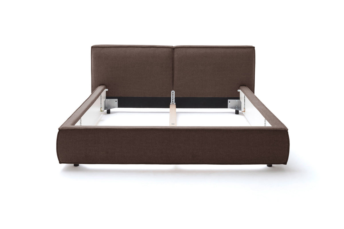 KAWOLA Bett CARLO Polsterbett Stoff braun