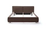 KAWOLA Bett CARLO Polsterbett Stoff braun