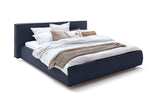KAWOLA Bett CARLO Polsterbett Stoff dunkelblau