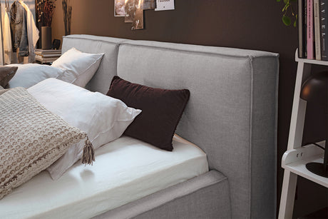 KAWOLA Bett CARLO Polsterbett Stoff grau