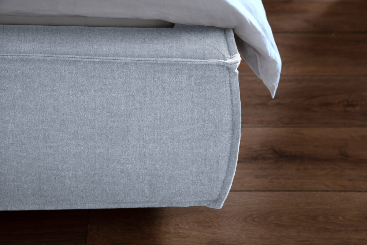 KAWOLA Bett CARLO Polsterbett Stoff hellblau