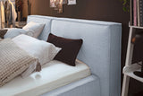 KAWOLA Bett CARLO Polsterbett Stoff hellblau