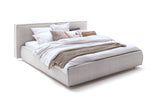 KAWOLA Bett CARLO Polsterbett Stoff hellgrau