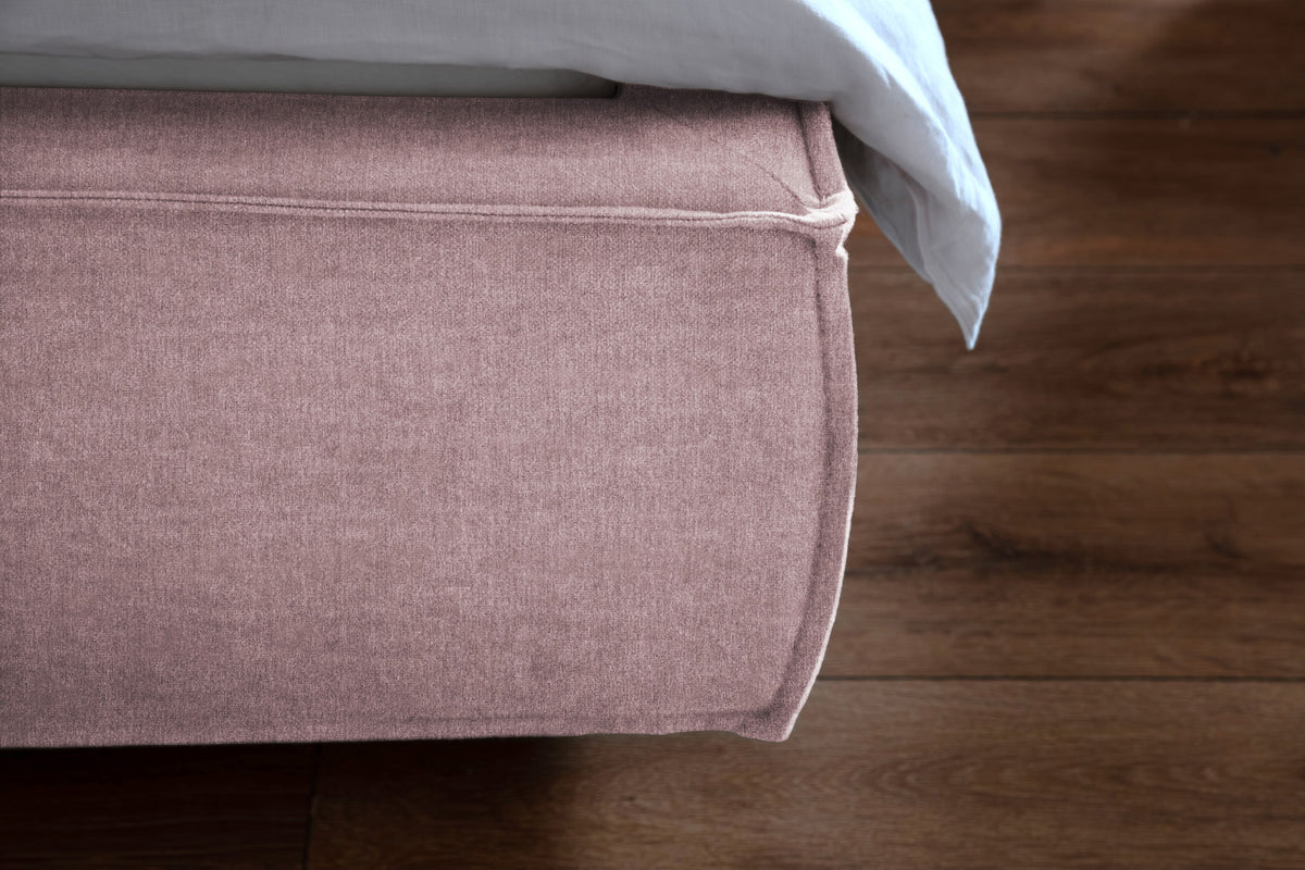 KAWOLA Bett CARLO Polsterbett Stoff rosa