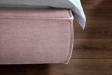 KAWOLA Bett CARLO Polsterbett Stoff rosa