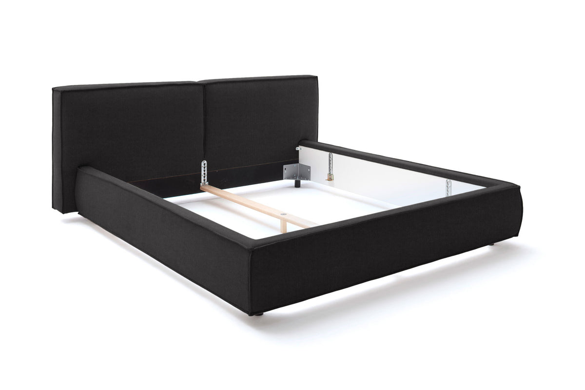 KAWOLA Bett CARLO Polsterbett Stoff schwarz