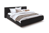 KAWOLA Bett CARLO Polsterbett Stoff schwarz