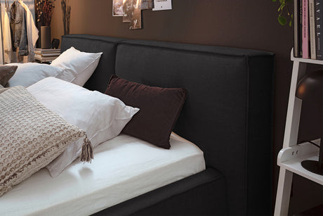 KAWOLA Bett CARLO Polsterbett Stoff schwarz