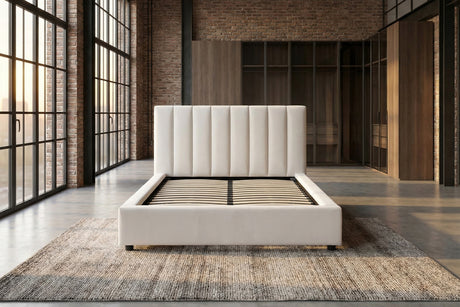 KAWOLA Bett CATTURA Polsterbett Velvet creme