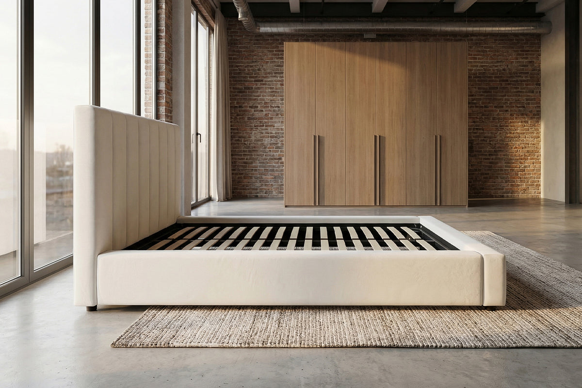 KAWOLA Bett CATTURA Polsterbett Velvet creme