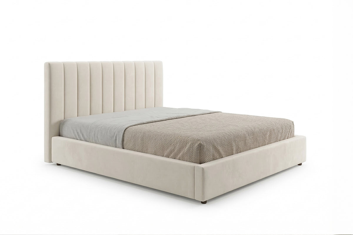 KAWOLA Bett CATTURA Polsterbett Velvet creme