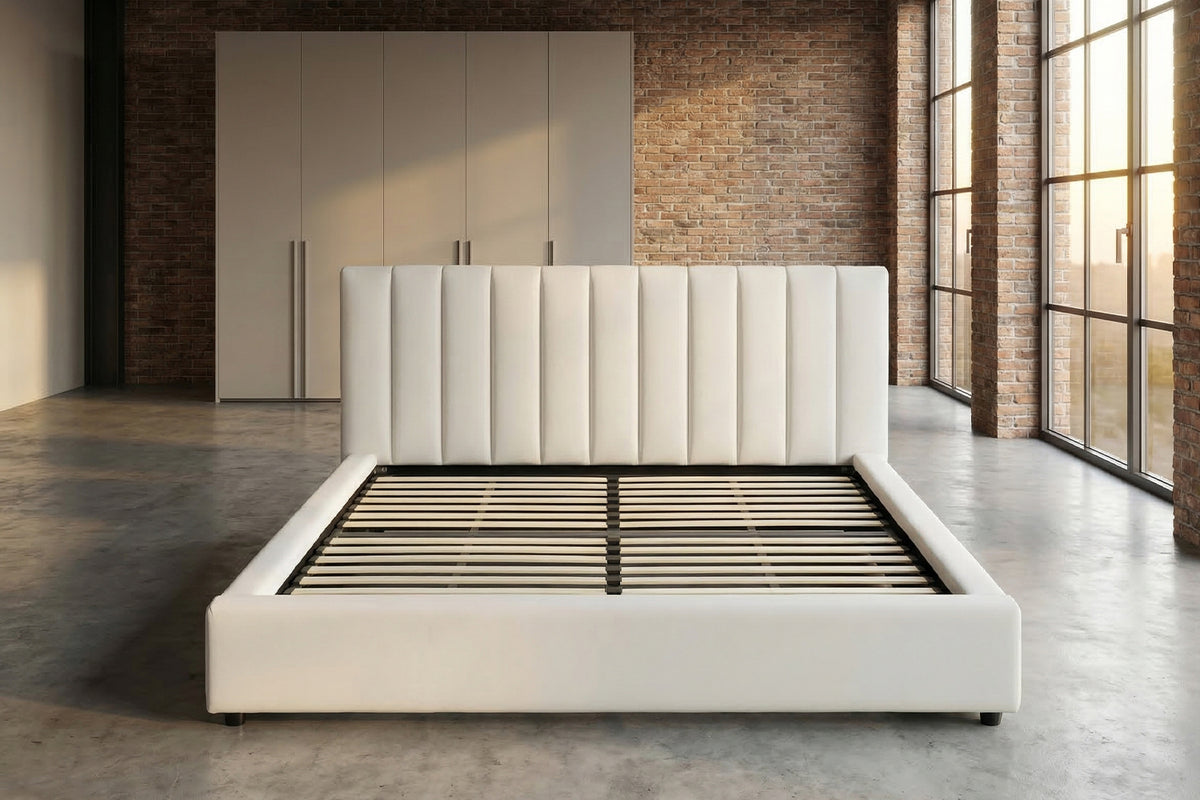 KAWOLA Bett CATTURA Polsterbett Velvet creme