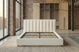 KAWOLA Bett CATTURA Polsterbett Velvet creme