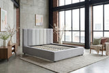 KAWOLA Bett CATTURA Polsterbett Velvet grau