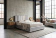 KAWOLA Bett CATTURA Polsterbett Velvet grau, 200 x 140 cm, Mit Lattenrost