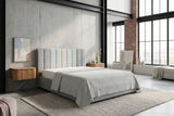 KAWOLA Bett CATTURA Polsterbett Velvet grau, 200 x 160 cm, Ohne Lattenrost