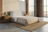 KAWOLA Bett CATTURA Polsterbett Velvet grau, 200 x 200 cm, Ohne Lattenrost