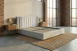 KAWOLA Bett CATTURA Polsterbett Velvet grau