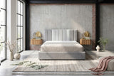 KAWOLA Bett CATTURA Polsterbett Velvet grau
