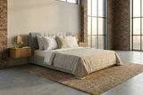KAWOLA Bett CATTURA Polsterbett Velvet grau