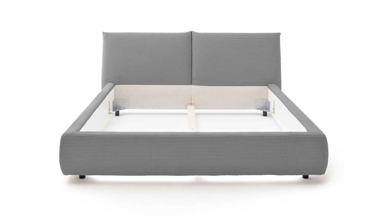 KAWOLA Bett HENRY Polsterbett Cord grau