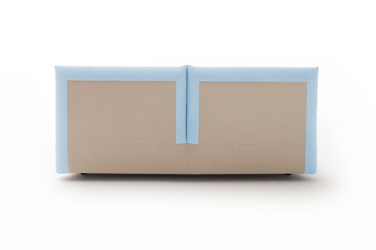 KAWOLA Bett HENRY Polsterbett Cord hellblau